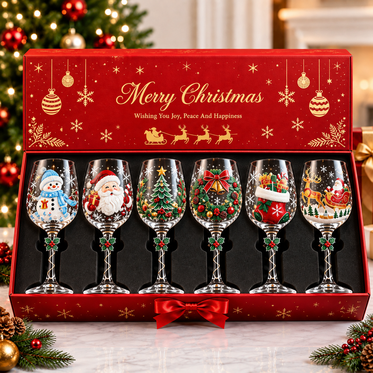 Christmas Wine Glasses